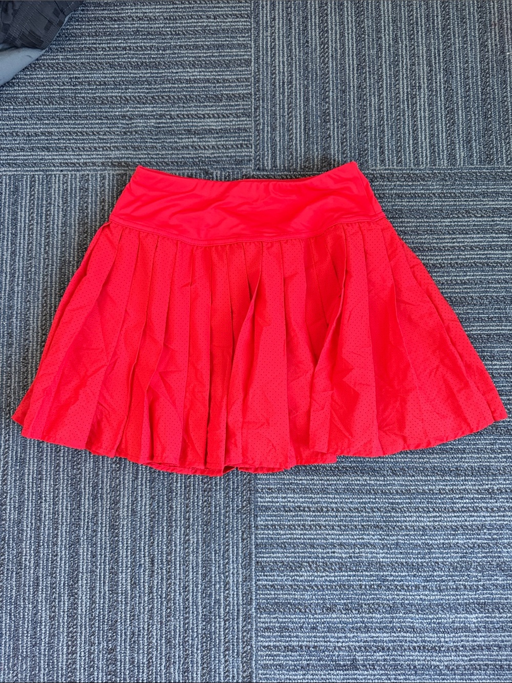 True & Co. Bright Red Pleated Circle Skirt